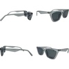 image:imageFunky Junque Cat Eye Sunglasses Trendy Retro Womens Shades  Lightweight cat eye sunglasses with slim retro frames for beach days pool parties festivals amp everyday styleGrey Crystal FramesLt Grey Lenses