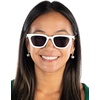 image:imageFunky Junque Cat Eye Sunglasses Trendy Retro Womens Shades  Lightweight cat eye sunglasses with slim retro frames for beach days pool parties festivals amp everyday styleWhite FramesSmoke Lenses