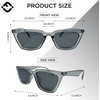 image:imageFunky Junque Cat Eye Sunglasses Trendy Retro Womens Shades  Lightweight cat eye sunglasses with slim retro frames for beach days pool parties festivals amp everyday styleGrey Crystal FramesLt Grey Lenses