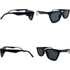 image:imageFunky Junque Cat Eye Sunglasses Trendy Retro Womens Shades  Lightweight cat eye sunglasses with slim retro frames for beach days pool parties festivals amp everyday styleBlack FramesSmoke Lenses