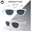 image:imageFunky Junque Cat Eye Sunglasses Trendy Retro Womens Shades  Lightweight cat eye sunglasses with slim retro frames for beach days pool parties festivals amp everyday styleWhite FramesSmoke Lenses