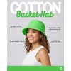 image:imageFunky Junque Cotton Bucket Hat Vintage 90s Reversible Fisherman  100 cotton bucket hat with vintage 90s look for music festivals camping fishing hiking amp the beachNeon Green