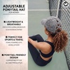 image:imageFunky Junque Criss Cross Ponytail Cap Messy Bun Distressed Baseball Hat  Ponytail messy bun baseball cap for women with crisscross elastic bands for beach gym gardening sporting events amp workBasketweave  Grey