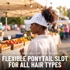 image:imageFunky Junque Criss Cross Ponytail Cap Messy Bun Distressed Baseball Hat  Ponytail messy bun baseball cap for women with crisscross elastic bands for beach gym gardening sporting events amp workBasketweave  White