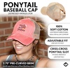image:imageFunky Junque Criss Cross Ponytail Cap Messy Bun Distressed Baseball Hat  Ponytail messy bun baseball cap for women with crisscross elastic bands for beach gym gardening sporting events amp workTequila  Lime  Sunshine  Coral