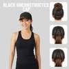 image:imageFunky Junque Criss Cross Ponytail Cap Messy Bun Distressed Baseball Hat  Ponytail messy bun baseball cap for women with crisscross elastic bands for beach gym gardening sporting events amp workBlack