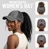 image:imageFunky Junque Criss Cross Ponytail Cap Messy Bun Distressed Baseball Hat  Ponytail messy bun baseball cap for women with crisscross elastic bands for beach gym gardening sporting events amp workGrey Distressed