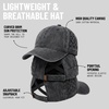 image:imageFunky Junque Criss Cross Ponytail Cap Messy Bun Distressed Baseball Hat  Ponytail messy bun baseball cap for women with crisscross elastic bands for beach gym gardening sporting events amp workBasketweave  Black