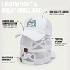 image:imageFunky Junque Criss Cross Ponytail Cap Messy Bun Distressed Baseball Hat  Ponytail messy bun baseball cap for women with crisscross elastic bands for beach gym gardening sporting events amp workBeach Please  White