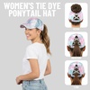 image:imageFunky Junque Criss Cross Ponytail Cap Messy Bun Distressed Baseball Hat  Ponytail messy bun baseball cap for women with crisscross elastic bands for beach gym gardening sporting events amp workTie Dye  GreyLight PinkBlue Mix
