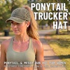 image:imageFunky Junque Criss Cross Ponytail Cap Messy Bun Distressed Baseball Hat  Ponytail messy bun baseball cap for women with crisscross elastic bands for beach gym gardening sporting events amp workBasketweave  Dark Olive