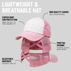 image:imageFunky Junque Criss Cross Ponytail Cap Messy Bun Distressed Baseball Hat  Ponytail messy bun baseball cap for women with crisscross elastic bands for beach gym gardening sporting events amp work2 Tone  WhiteLight Pink