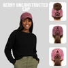 image:imageFunky Junque Criss Cross Ponytail Cap Messy Bun Distressed Baseball Hat  Ponytail messy bun baseball cap for women with crisscross elastic bands for beach gym gardening sporting events amp workBasketweave  Berry