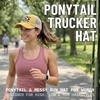 image:imageFunky Junque Criss Cross Ponytail Cap Messy Bun Distressed Baseball Hat  Ponytail messy bun baseball cap for women with crisscross elastic bands for beach gym gardening sporting events amp workAztec Design  Yellow