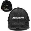 image:imageFunky Junque Criss Cross Ponytail Cap Messy Bun Distressed Baseball Hat  Ponytail messy bun baseball cap for women with crisscross elastic bands for beach gym gardening sporting events amp workBoy Mom  Black