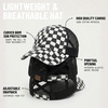 image:imageFunky Junque Criss Cross Ponytail Cap Messy Bun Distressed Baseball Hat  Ponytail messy bun baseball cap for women with crisscross elastic bands for beach gym gardening sporting events amp workChecker  White