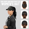 image:imageFunky Junque Criss Cross Ponytail Cap Messy Bun Distressed Baseball Hat  Ponytail messy bun baseball cap for women with crisscross elastic bands for beach gym gardening sporting events amp workDog Mom  Black Distressed W Black Mesh