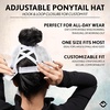 image:imageFunky Junque Criss Cross Ponytail Cap Messy Bun Distressed Baseball Hat  Ponytail messy bun baseball cap for women with crisscross elastic bands for beach gym gardening sporting events amp work2 Pack  Black  Burgundy