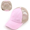 image:imageFunky Junque Criss Cross Ponytail Cap Messy Bun Distressed Baseball Hat  Ponytail messy bun baseball cap for women with crisscross elastic bands for beach gym gardening sporting events amp workBeige Mesh  Light Pink  Distressed