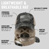 image:imageFunky Junque Criss Cross Ponytail Cap Messy Bun Distressed Baseball Hat  Ponytail messy bun baseball cap for women with crisscross elastic bands for beach gym gardening sporting events amp workAmerican Flag  Grey Camo WMesh