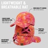 image:imageFunky Junque Criss Cross Ponytail Cap Messy Bun Distressed Baseball Hat  Ponytail messy bun baseball cap for women with crisscross elastic bands for beach gym gardening sporting events amp workTie Dye  Hot Pink Mix