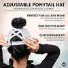 image:imageFunky Junque Criss Cross Ponytail Cap Messy Bun Distressed Baseball Hat  Ponytail messy bun baseball cap for women with crisscross elastic bands for beach gym gardening sporting events amp workBlack Mesh  Black Camo Distressed