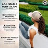 image:imageFunky Junque Criss Cross Ponytail Cap Messy Bun Distressed Baseball Hat  Ponytail messy bun baseball cap for women with crisscross elastic bands for beach gym gardening sporting events amp workSequin  Gold