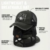 image:imageFunky Junque Criss Cross Ponytail Cap Messy Bun Distressed Baseball Hat  Ponytail messy bun baseball cap for women with crisscross elastic bands for beach gym gardening sporting events amp workDog Mom  Black Distressed W Black Mesh