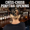 image:imageFunky Junque Criss Cross Ponytail Cap Messy Bun Distressed Baseball Hat  Ponytail messy bun baseball cap for women with crisscross elastic bands for beach gym gardening sporting events amp workHello Sunshine  Black
