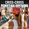 image:imageFunky Junque Criss Cross Ponytail Cap Messy Bun Distressed Baseball Hat  Ponytail messy bun baseball cap for women with crisscross elastic bands for beach gym gardening sporting events amp workTie Dye  Hot Pink Mix
