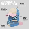 image:imageFunky Junque Criss Cross Ponytail Cap Messy Bun Distressed Baseball Hat  Ponytail messy bun baseball cap for women with crisscross elastic bands for beach gym gardening sporting events amp work3 Tone  BeigeLight PinkLight Blue
