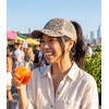 image:imageFunky Junque Criss Cross Ponytail Cap Messy Bun Distressed Baseball Hat  Ponytail messy bun baseball cap for women with crisscross elastic bands for beach gym gardening sporting events amp workLeopard  Grey