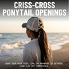 image:imageFunky Junque Criss Cross Ponytail Cap Messy Bun Distressed Baseball Hat  Ponytail messy bun baseball cap for women with crisscross elastic bands for beach gym gardening sporting events amp workBeige Mesh  Charcoal Distressed