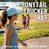 image:imageFunky Junque Criss Cross Ponytail Cap Messy Bun Distressed Baseball Hat  Ponytail messy bun baseball cap for women with crisscross elastic bands for beach gym gardening sporting events amp workJersey  Mint Heather