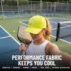 image:imageFunky Junque Criss Cross Ponytail Cap Messy Bun Distressed Baseball Hat  Ponytail messy bun baseball cap for women with crisscross elastic bands for beach gym gardening sporting events amp workLaser Cut Just Dink It Neon Yellow
