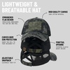 image:imageFunky Junque Criss Cross Ponytail Cap Messy Bun Distressed Baseball Hat  Ponytail messy bun baseball cap for women with crisscross elastic bands for beach gym gardening sporting events amp workAmerican Flag  Jet Black Camo