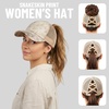 image:imageFunky Junque Criss Cross Ponytail Cap Messy Bun Distressed Baseball Hat  Ponytail messy bun baseball cap for women with crisscross elastic bands for beach gym gardening sporting events amp workFaux Leather Snakeskin  Beige