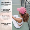 image:imageFunky Junque Criss Cross Ponytail Cap Messy Bun Distressed Baseball Hat  Ponytail messy bun baseball cap for women with crisscross elastic bands for beach gym gardening sporting events amp workBasketweave  Pink
