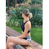 image:imageFunky Junque Criss Cross Ponytail Cap Messy Bun Distressed Baseball Hat  Ponytail messy bun baseball cap for women with crisscross elastic bands for beach gym gardening sporting events amp work2 Pack  Basketweave Black  Green Camo