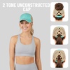 image:imageFunky Junque Criss Cross Ponytail Cap Messy Bun Distressed Baseball Hat  Ponytail messy bun baseball cap for women with crisscross elastic bands for beach gym gardening sporting events amp workBeige Mesh  Mint Distressed