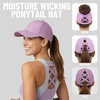 image:imageFunky Junque Criss Cross Ponytail Cap Messy Bun Distressed Baseball Hat  Ponytail messy bun baseball cap for women with crisscross elastic bands for beach gym gardening sporting events amp workLaser Cut Lavender