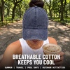image:imageFunky Junque Criss Cross Ponytail Cap Messy Bun Distressed Baseball Hat  Ponytail messy bun baseball cap for women with crisscross elastic bands for beach gym gardening sporting events amp workBasketweave  Navy