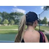 image:imageFunky Junque Criss Cross Ponytail Cap Messy Bun Distressed Baseball Hat  Ponytail messy bun baseball cap for women with crisscross elastic bands for beach gym gardening sporting events amp work2 Pack  Laser Cut Black  White