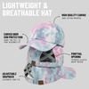 image:imageFunky Junque Criss Cross Ponytail Cap Messy Bun Distressed Baseball Hat  Ponytail messy bun baseball cap for women with crisscross elastic bands for beach gym gardening sporting events amp workTie Dye  GreyLight PinkBlue Mix