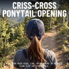 image:imageFunky Junque Criss Cross Ponytail Cap Messy Bun Distressed Baseball Hat  Ponytail messy bun baseball cap for women with crisscross elastic bands for beach gym gardening sporting events amp workNavy Mesh  Denim Distressed