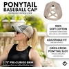 image:imageFunky Junque Criss Cross Ponytail Cap Messy Bun Distressed Baseball Hat  Ponytail messy bun baseball cap for women with crisscross elastic bands for beach gym gardening sporting events amp workLeopard  Grey