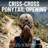 image:imageFunky Junque Criss Cross Ponytail Cap Messy Bun Distressed Baseball Hat  Ponytail messy bun baseball cap for women with crisscross elastic bands for beach gym gardening sporting events amp workPurple