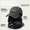 image:imageFunky Junque Criss Cross Ponytail Cap Messy Bun Distressed Baseball Hat  Ponytail messy bun baseball cap for women with crisscross elastic bands for beach gym gardening sporting events amp workHello Sunshine  Black