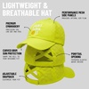 image:imageFunky Junque Criss Cross Ponytail Cap Messy Bun Distressed Baseball Hat  Ponytail messy bun baseball cap for women with crisscross elastic bands for beach gym gardening sporting events amp workLaser Cut Just Dink It Neon Yellow