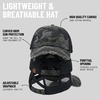 image:imageFunky Junque Criss Cross Ponytail Cap Messy Bun Distressed Baseball Hat  Ponytail messy bun baseball cap for women with crisscross elastic bands for beach gym gardening sporting events amp workBlack Mesh  Black Camo Distressed